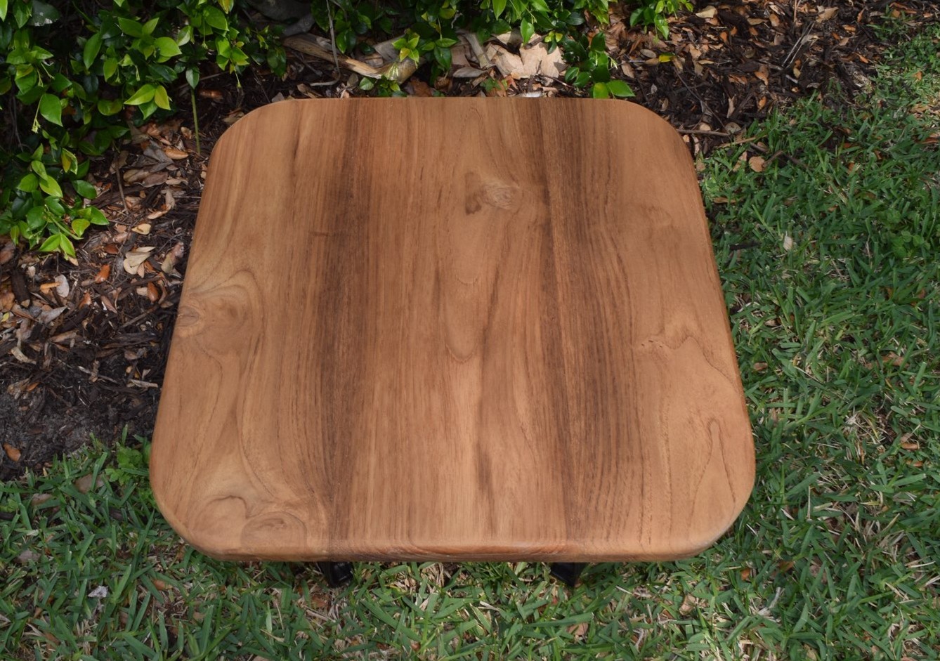 Teak table top detail